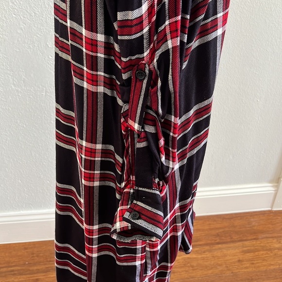 Plaid Red and Black Button Down BLL Nyc Size L - Picture 7 of 13